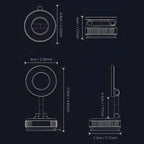 K007 Strong Magnetic Car Phone Holder Foldable Design 360° Adjustable Vacuum Mount for Car/Desk/Bathroom/Universal Use